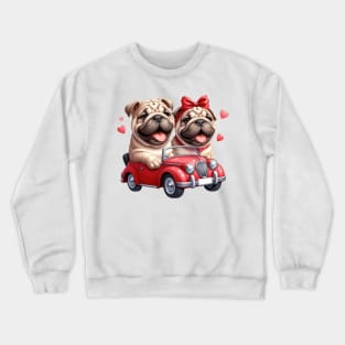 Valentine Bulldog Couple Crewneck Sweatshirt